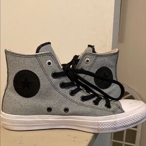 Converse Gray and Black High-Top Sneakers